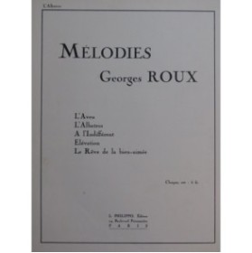 ROUX Georges L'Albatros Chant Piano