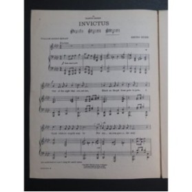 HUHN Bruno Invictus Chant Piano 1938