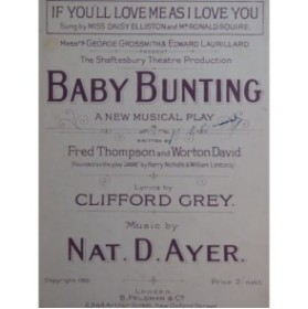 AYER Nat. D. If You'll Love Me As I Love You Chant Piano 1919