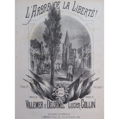 COLLIN Lucien L'Arbre de la Liberté Chant Piano ca1880
