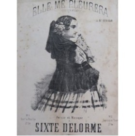 DELORME Sixte Elle me pleurera Chant Piano ca1865