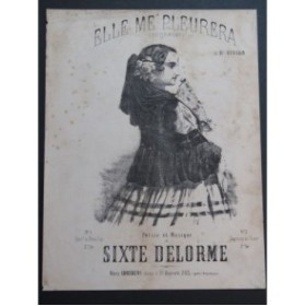 DELORME Sixte Elle me pleurera Chant Piano ca1865