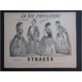 STRAUSS La Vie Parisienne Offenbach Quadrille Piano XIXe
