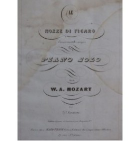 MOZART W. A. Le Nozze di Figaro Piano solo ca1840