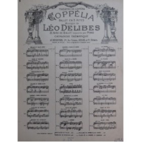 DELIBES Léo Coppélia Ballet No 5 Czardasz Piano