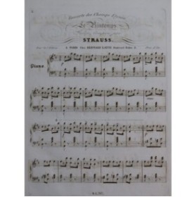 STRAUSS Le Printemps Galop Piano ca1835
