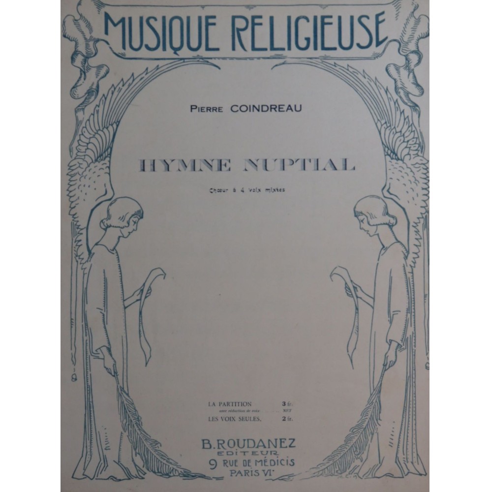 COINDREAU Pierre Hymne Nuptial op 17 Chant 1914