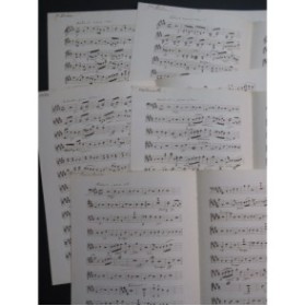 BROSSET Jules Chanson Manuscrit Quintette 1878