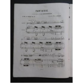 LE CIEUX Léon Fantaisie sur La Fanchonnette Violon Piano ca1850