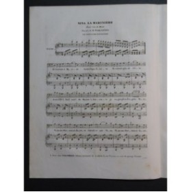 TAGLIAFICO D. Nina la Marinière Chant Piano ca1840