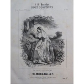 BURGMULLER Frédéric Doux Souvenirs Chant Piano ca1840