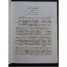 BURGMULLER Frédéric Doux Souvenirs Chant Piano ca1840