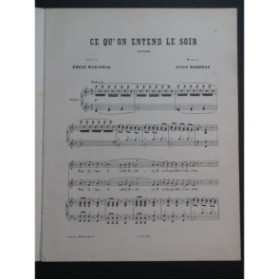 BORDÈSE Luigi Ce qu'on entend le soir Chant Piano ca1885