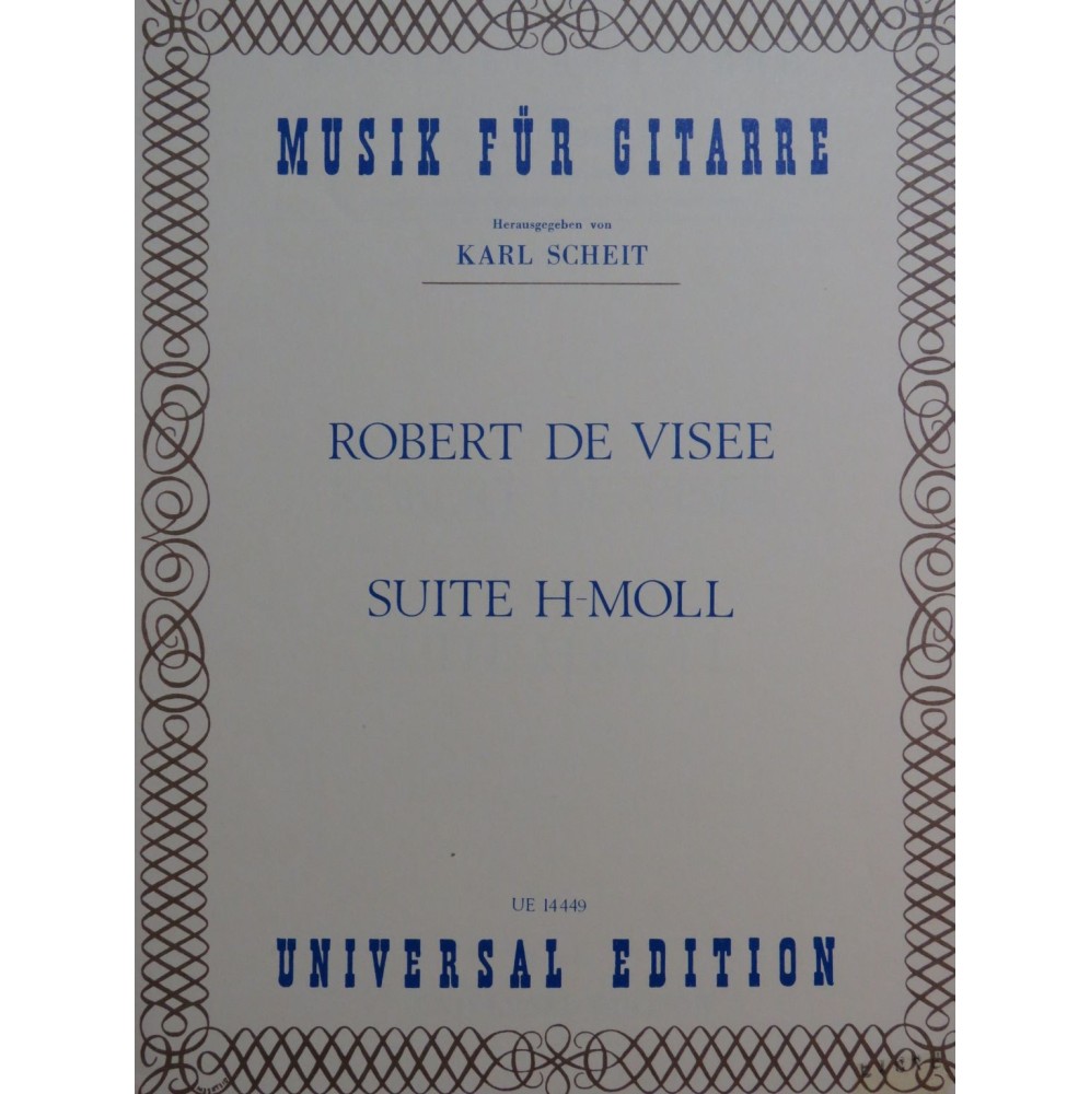 DE VISÉE Robert Suite H-Moll Guitare 1973
