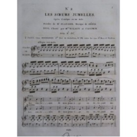 FÉTIS François-Joseph Les Soeurs Jumelles No 2 Chant Piano ou Harpe ca1825