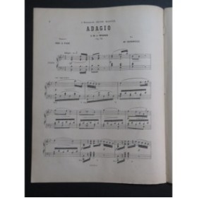 WEBER Adagio op 75 Piano ca1885
