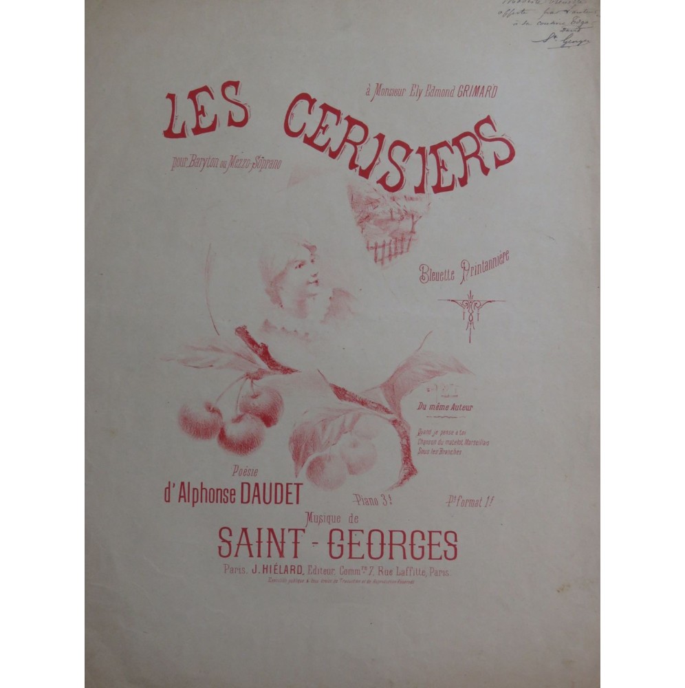 SAINT-GEORGES Les Cerisiers Dédicace Chant Piano