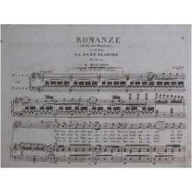 BOIELDIEU Adrien La Dame Blanche Romance Chant Piano ou Harpe ca1825