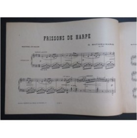 MATHIEU-MARIO G. Frissons de Harpe op 196 Piano