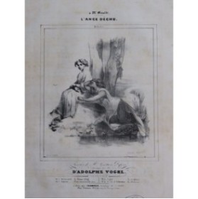 VOGEL Adolphe L'Ange déchu Chant Piano ca1840