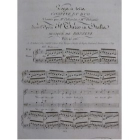 ROSSINI G. Il Turco in Italia No 4 Chant Piano ca1820