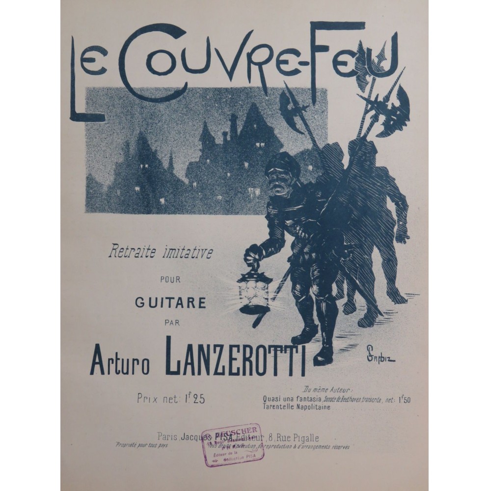 LANZEROTTI Arturo Le Couvre-Feu Guitare