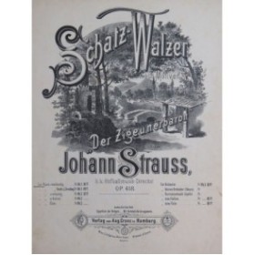 STRAUSS Johann Schatz-Walzer Piano ca1885