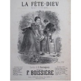BOISSIÈRE Frédéric La Fête Dieu Chant Piano 1871