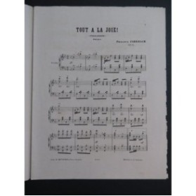FAHRBACH Philippe Tout à la Joie Piano ca1880