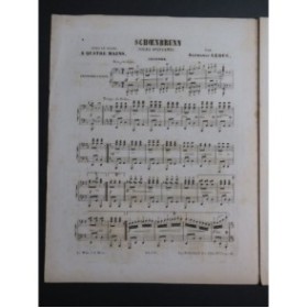 LEDUC Alphonse Schoenbrunn Polka Piano 4 mains 1858