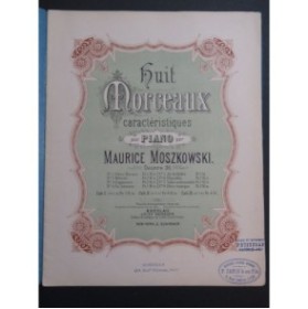 MOSZKOWSKI Maurice Etincelles op 36 No 6 Piano ca1886