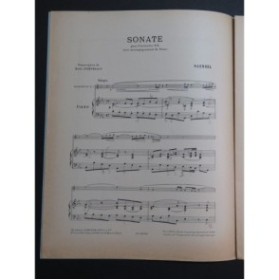 HAENDEL G. F. Sonate Piano Clarinette 1964