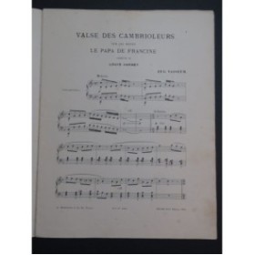 VASSEUR Eugène Valse des Cambrioleurs Piano 1897