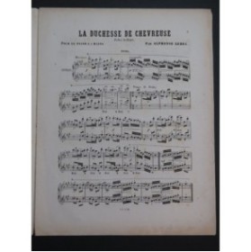 LEDUC Alphonse La Duchesse de Chevreuse Polka Piano 4 mains ca1860