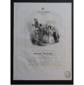PLANTADE Charles A Bas les Femmes Chant Piano ca1840