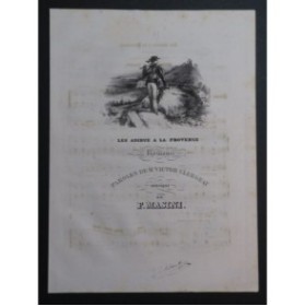 MASINI F. Les Adieux a la Provence Chant Piano ca1830
