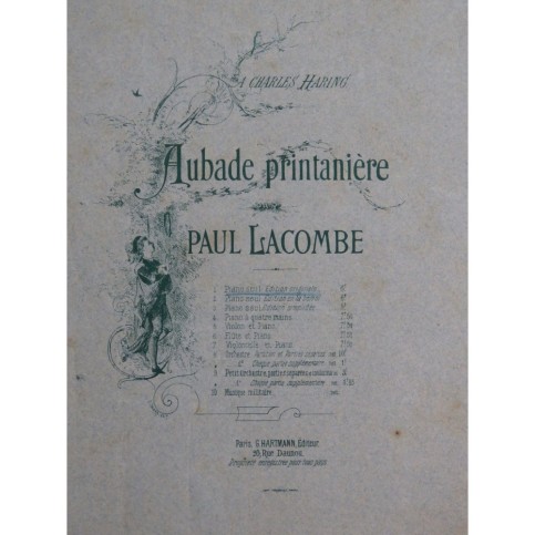 LACOMBE Paul Aubade Printanière Piano ca1885