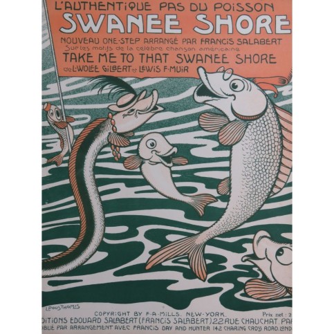 SALABERT Francis Swanee Shore Piano 1912