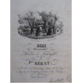 BÉRAT Frédéric Bibi Chant Piano Harpe ca1830