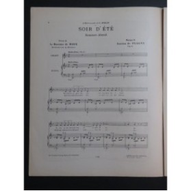 DE FLAGNY Lucien Soir d'Été Chant Piano ca1905