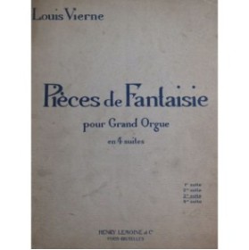 VIERNE Louis Pièces de Fantaisie 3e Suite op 54 Orgue 1936