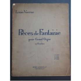 VIERNE Louis Pièces de Fantaisie 3e Suite op 54 Orgue 1936