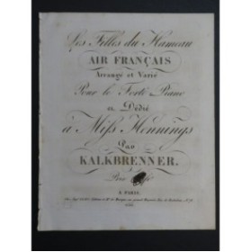 KALKBRENNER Frédéric Les Filles du Hameau Piano ca1820