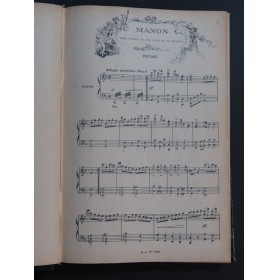 MASSENET Jules Manon Opéra Chant Piano