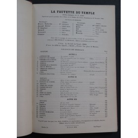 MESSAGER André La Fauvette du Temple Opéra Chant Piano 1885