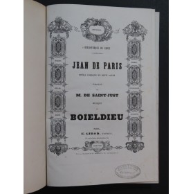 BOIELDIEU Adrien Jean de Paris Opéra Piano Chant ca1855