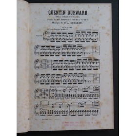 GEVAERT F. A. Quentin Durward Opéra Piano Chant 1858