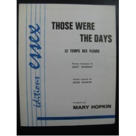 Those Were The Days Mary Hopkin Chanson 1962