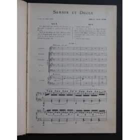 SAINT-SAËNS Camille Samson et Dalila Opéra Chant Piano ca1895