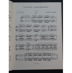 BRAHMS Johannes Danses Hongroises Cahier No 2 Piano 4 mains 1950
